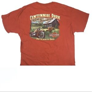 Harley Davidson Barn and Tractor T Shirt